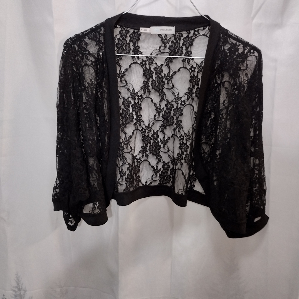 Maurices Black Lace Shrug